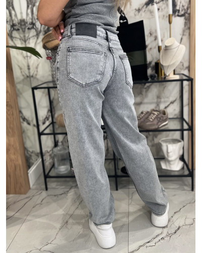 Spodnie jeansowe By o la la...! szare