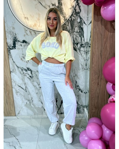 T-shirt SOHO By o la la...! sunshine z szarym