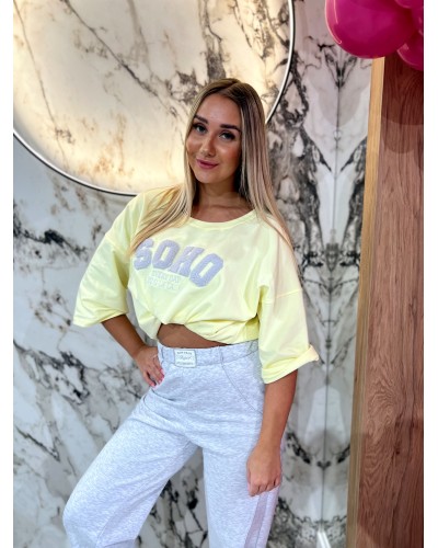 T-shirt SOHO By o la la...! sunshine z szarym