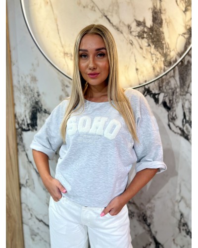 T-shirt SOHO By o la la...! szary melanż