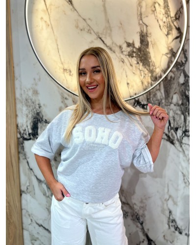 T-shirt SOHO By o la la...! szary melanż