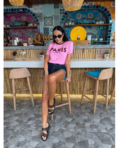 T-Shirt La Milla Paris róż z bordo