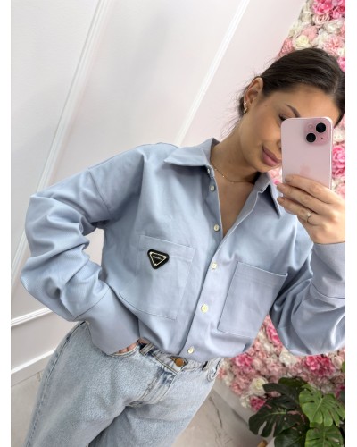 Koszula a'la jeansowa logo La Milla błękitna