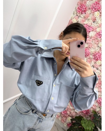 Koszula a'la jeansowa logo La Milla błękitna