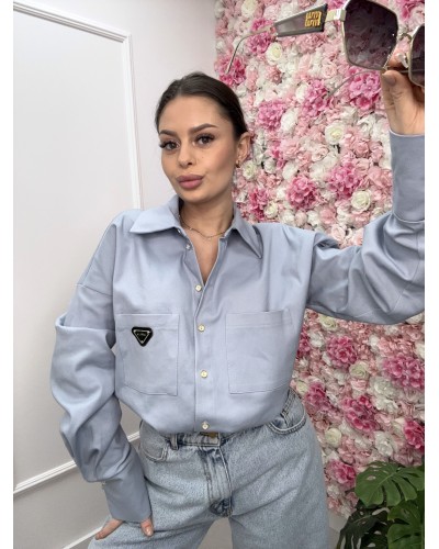 Koszula a'la jeansowa logo La Milla błękitna