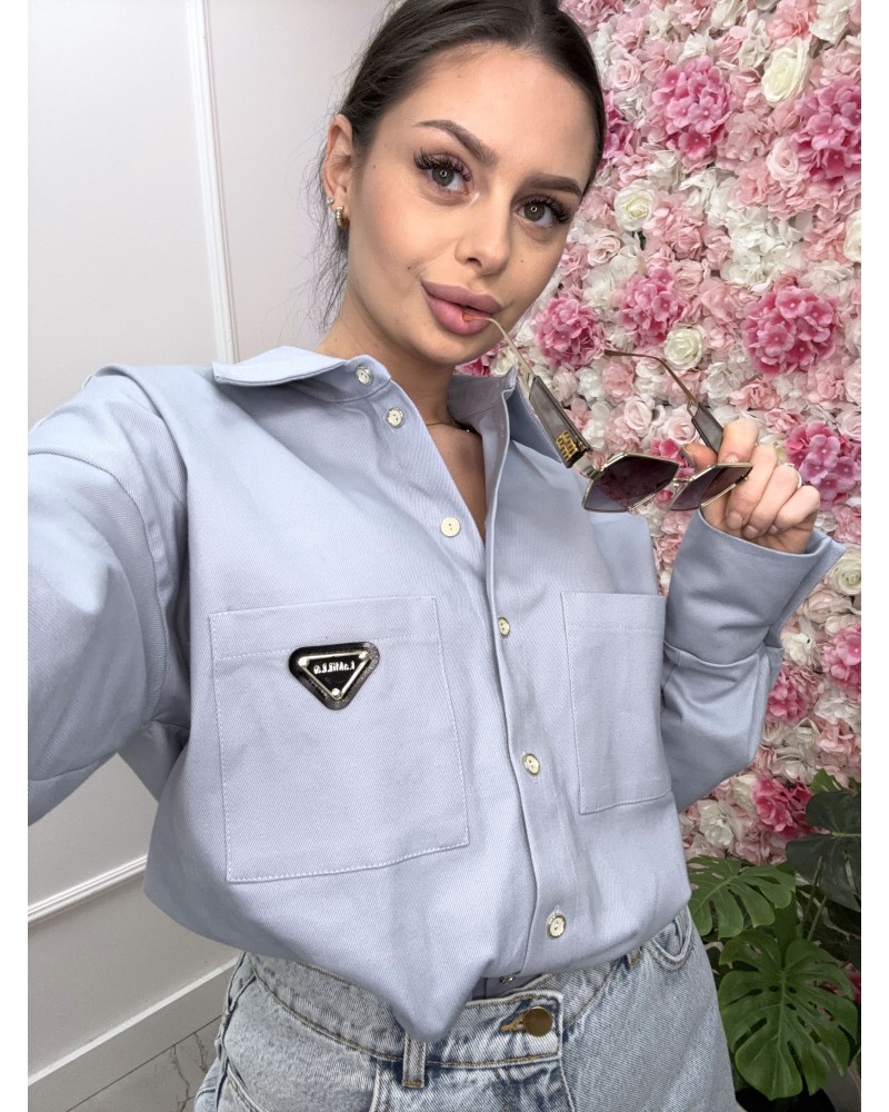 Koszula a'la jeansowa logo La Milla błękitna