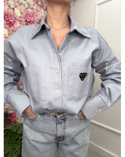 Koszula a'la jeansowa logo La Milla błękitna