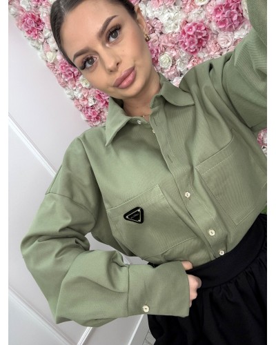 Koszula a'la jeansowa logo La Milla szałwiowa