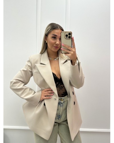 Marynarka taliowana EMO beżowa