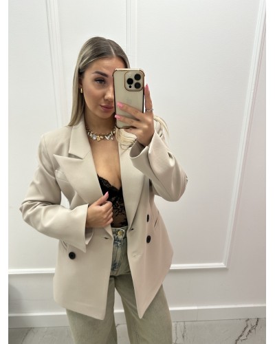 Marynarka taliowana EMO beżowa