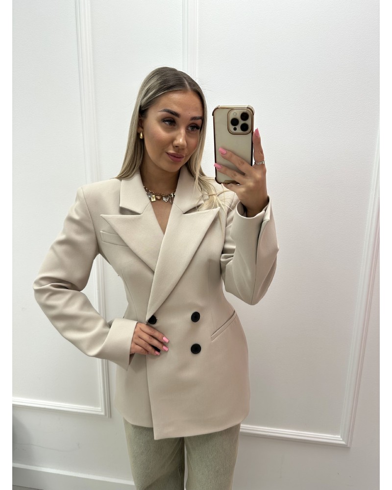 Marynarka taliowana EMO beżowa