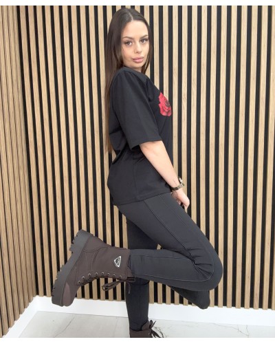 Legginsy z lamówką La Milla czarne