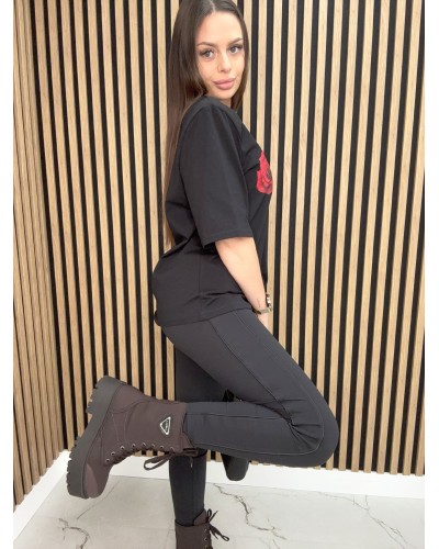 Legginsy z lamówką La Milla czarne