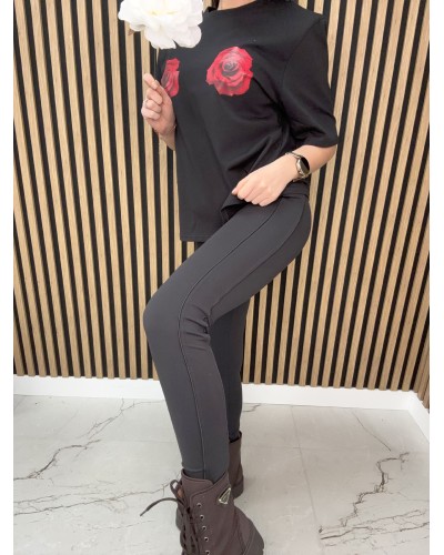 Legginsy z lamówką La Milla czarne