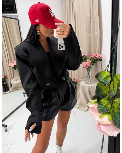 Spodenki skórzane regulowane La Milla czarne