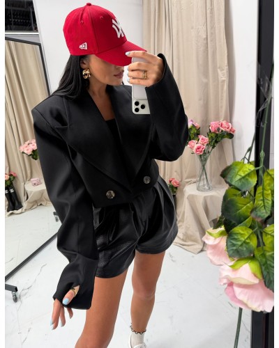 Spodenki skórzane regulowane La Milla czarne