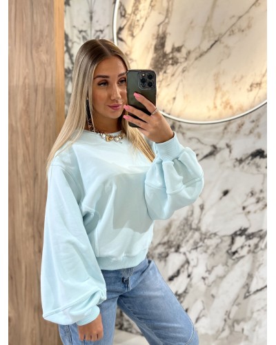 Bluza z przeszyciami By o la la...! blue mint