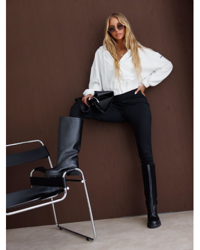 Bluza na zamek z naszywką By o la la...! perła