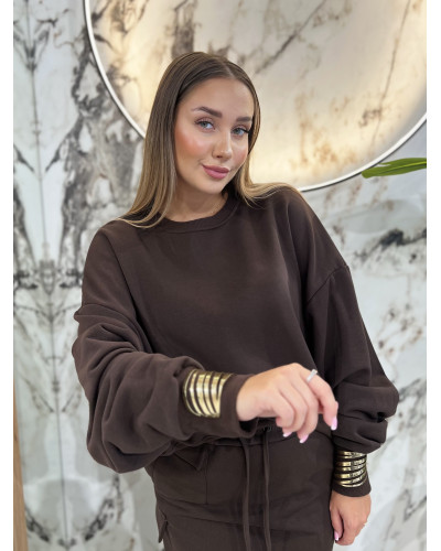 Bluza gładka By o la la...! espresso
