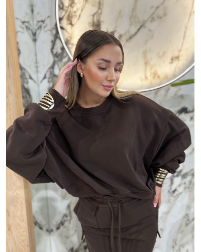 Bluza gładka By o la la...! espresso