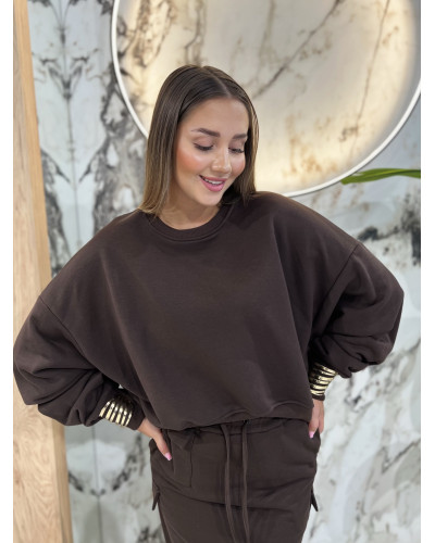 Bluza gładka By o la la...! espresso