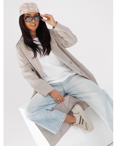 Trencz By o la la...! beżowy