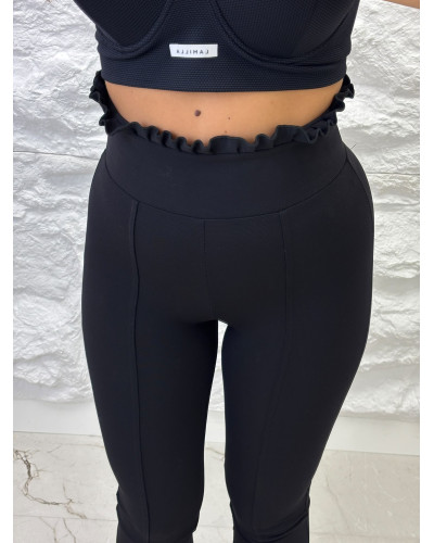 Legginsy z falbanką w pasie La Milla czarne