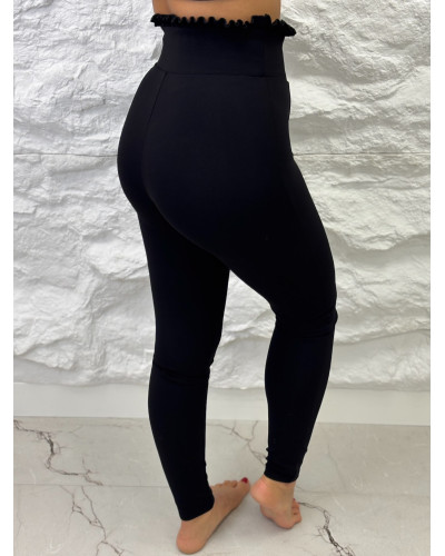 Legginsy z falbanką w pasie La Milla czarne