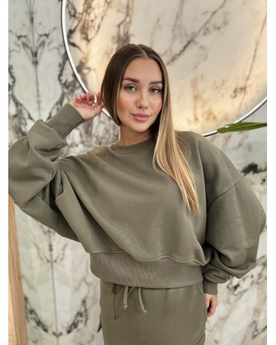 Bluza gładka By o la la...! olive