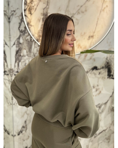 Bluza gładka By o la la...! olive