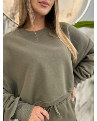 Bluza gładka By o la la...! olive
