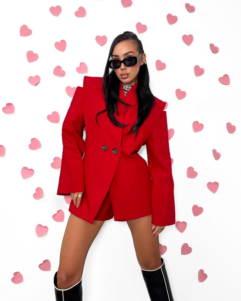 Marynarka z wyciętymi ramionami La Milla czerwona