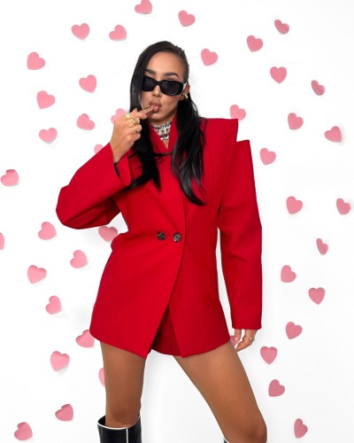 Marynarka z wyciętymi ramionami La Milla czerwona