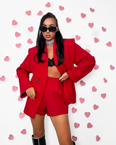 Marynarka z wyciętymi ramionami La Milla czerwona