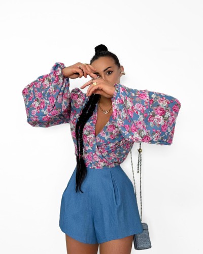 Spodenki a'la jeans La Milla ciemny niebieski