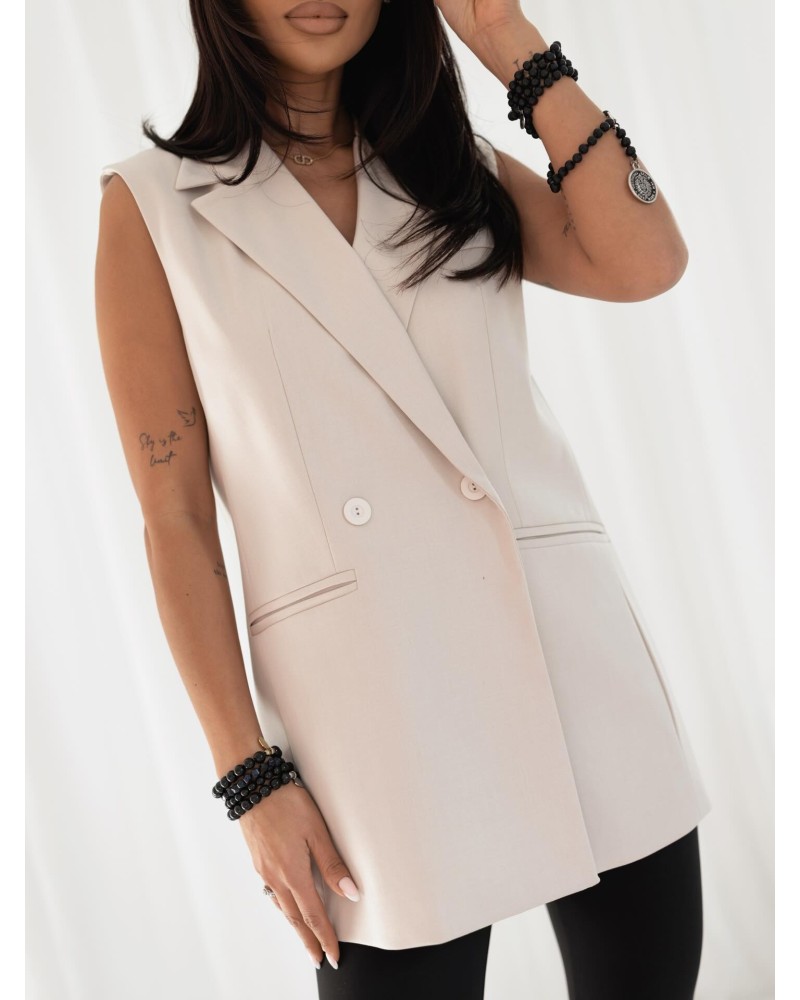 Kamizelka materiałowa z rozcięciem By o la la...! nude