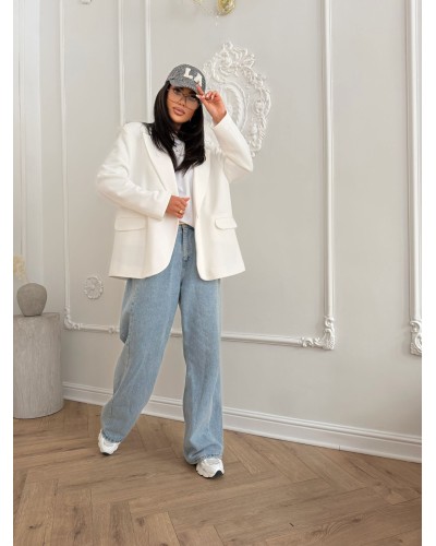 Marynarka dresowa SLAY śmietankowa