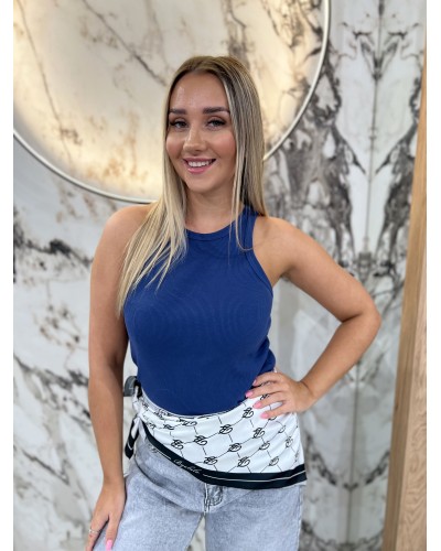 Bokserka prążkowana Wiosna By o la la...! denim