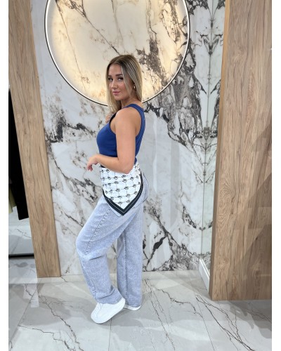 Bokserka prążkowana Wiosna By o la la...! denim