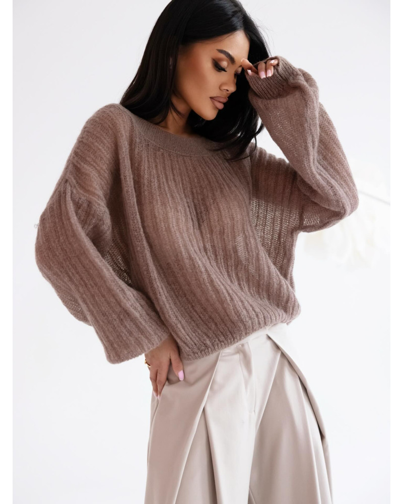 Sweter moherowy mgiełka By o la la...! kakao