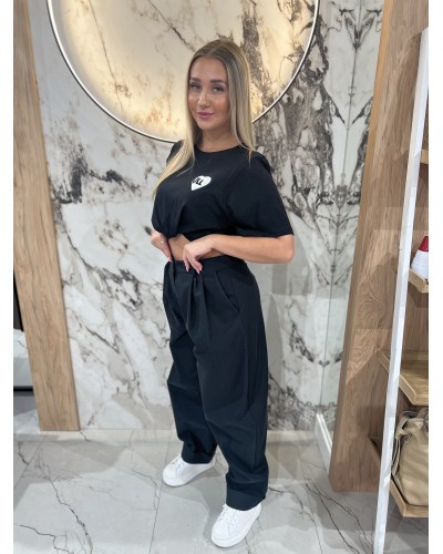 Spodnie drelichowe balony By o la la...! czarne