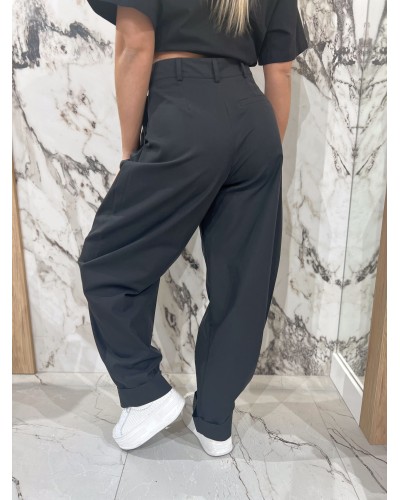 Spodnie drelichowe balony By o la la...! czarne