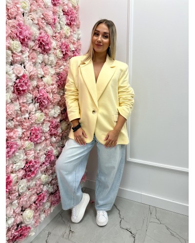 Marynarka dresowa SLAY bananowa