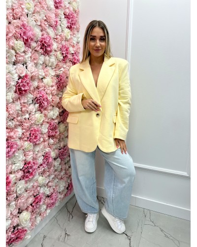 Marynarka dresowa SLAY bananowa