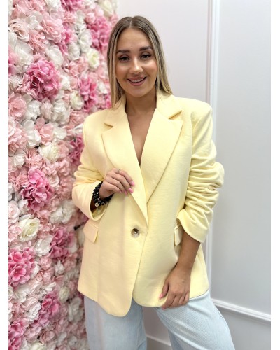 Marynarka dresowa SLAY bananowa