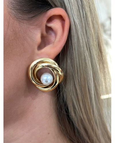 Kolczyki Pearl złote