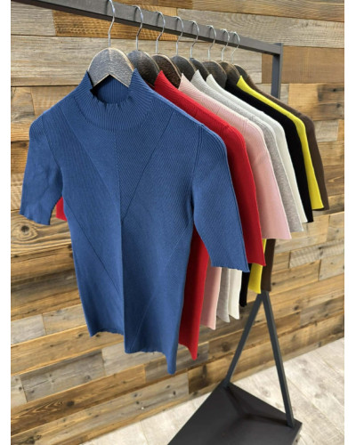 Półgolf prążkowany By o la la...! czarny