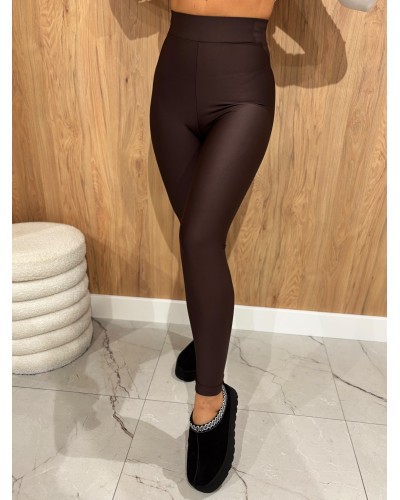 Legginsy gładkie Emo czekoladowe