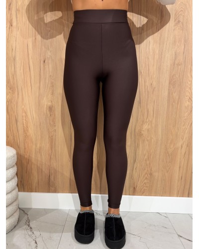 Legginsy gładkie Emo czekoladowe