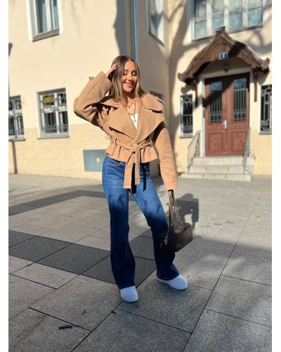 Spodnie jeansowe FLARED LEG ciemny jeans